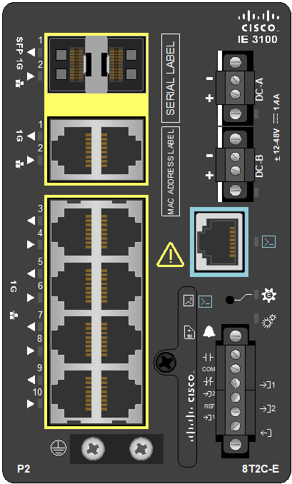 Cisco Catalyst IE-3100-8T2C-E 공식 모델 외형