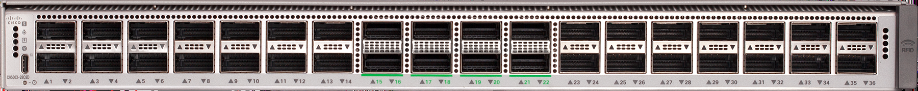 Cisco Catalyst C9500X-28C8D-A 공식 모델 외형