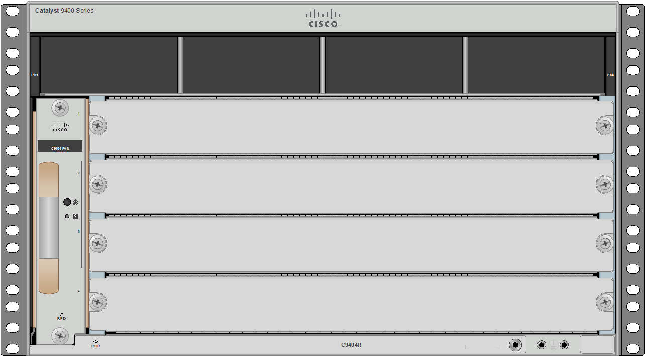 Cisco Catalyst C9404R 공식 모델 외형