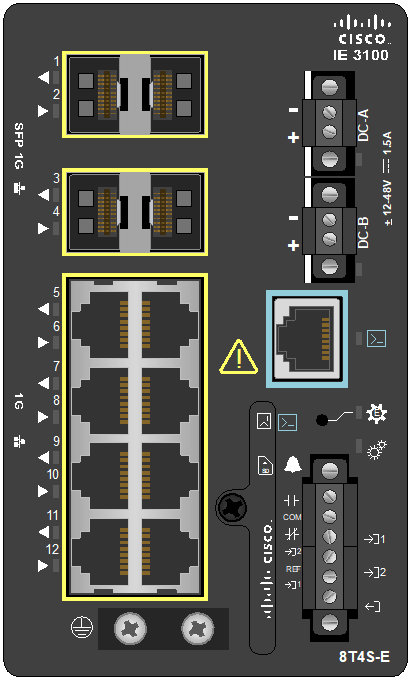 Cisco Catalyst IE-3100-8T4S-E 공식 모델 외형