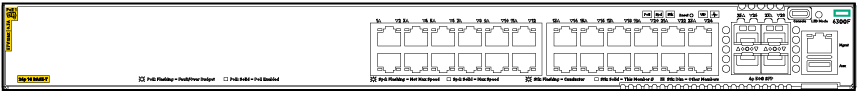 HPE Networking 6300F 24‑port 1GbE Class 4 PoE and 4‑port SFP56 Switch 공식 모델 외형