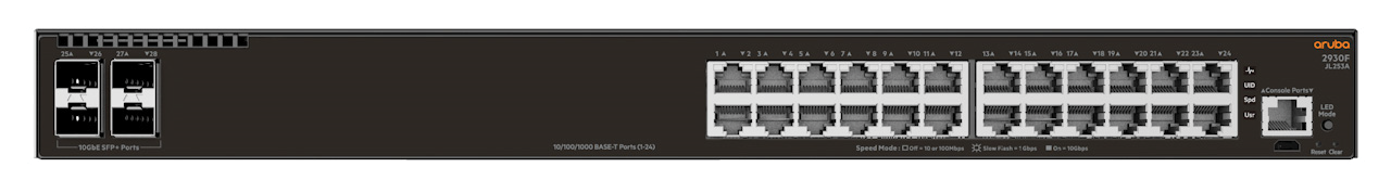 HPE Aruba Networking 2930F 48G PoE+ 4SFP+ 740W TAA-compliant Switch 공식 모델 외형