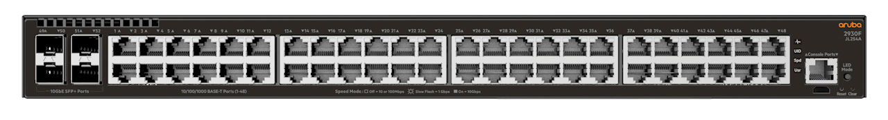 HPE Aruba Networking 2930F 48G PoE+ 4SFP+ TAA-compliant Switch 공식 모델 외형