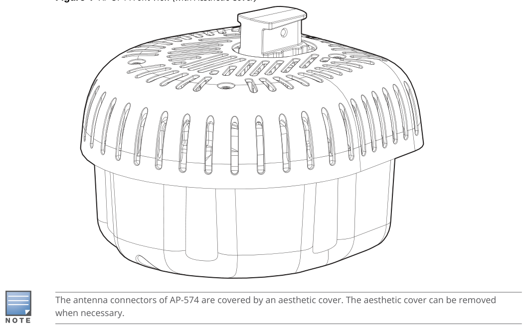 HPE Aruba Networking AP-574 (EG) 802.11ax 2x2:2/4x4:4 Dual Radio 6xNf Connectorized Outdoor AP 공식 모델 외형