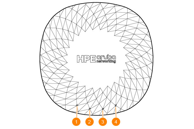 HPE Aruba Networking AP‑725 (ID) Tri‑radio 2x2:2 802.11be Wi‑Fi 7 Internal Antennas Campus AP 공식 모델 외형