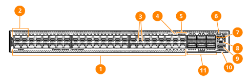 HPE Aruba Networking CX 8360-48Y6C v2 48p 25G SFP/+/28 4 Sec 6p 100G QSFP+/28 2 Sec FB 5Fs 2 AC Bdl 공식 모델 외형