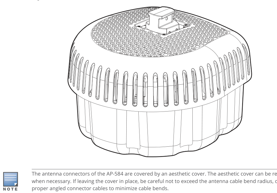 HPE Aruba Networking AP-584 (US) Dual Radio 4x4:4 802.11ax External Antennas Unified Outdoor AP 공식 모델 외형