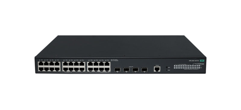 HPE Networking CW 2050 24p 10/100/1000BT PoE+ 4p SFP 1G/2.5G 420W Switch 공식 모델 외형