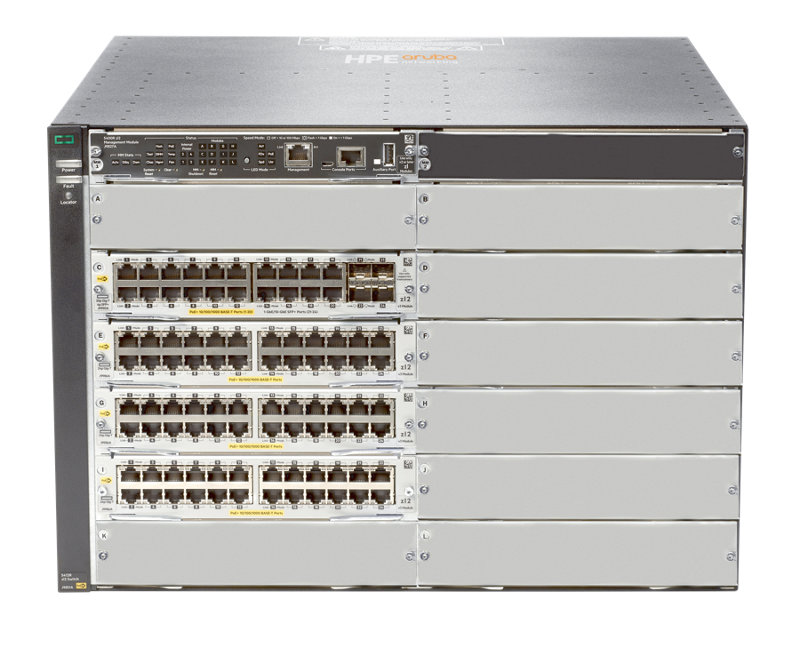 HPE Aruba Networking 5412R 92GT PoE+ and 4-port SFP+ (No PSU) v3 zl2 Switch 공식 모델 외형